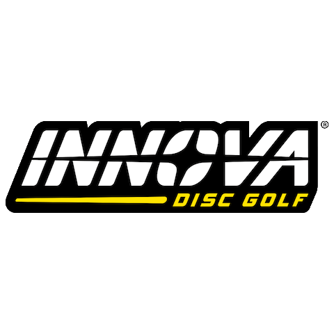 Innova Disc Golf logo with black and yellow design on a white background