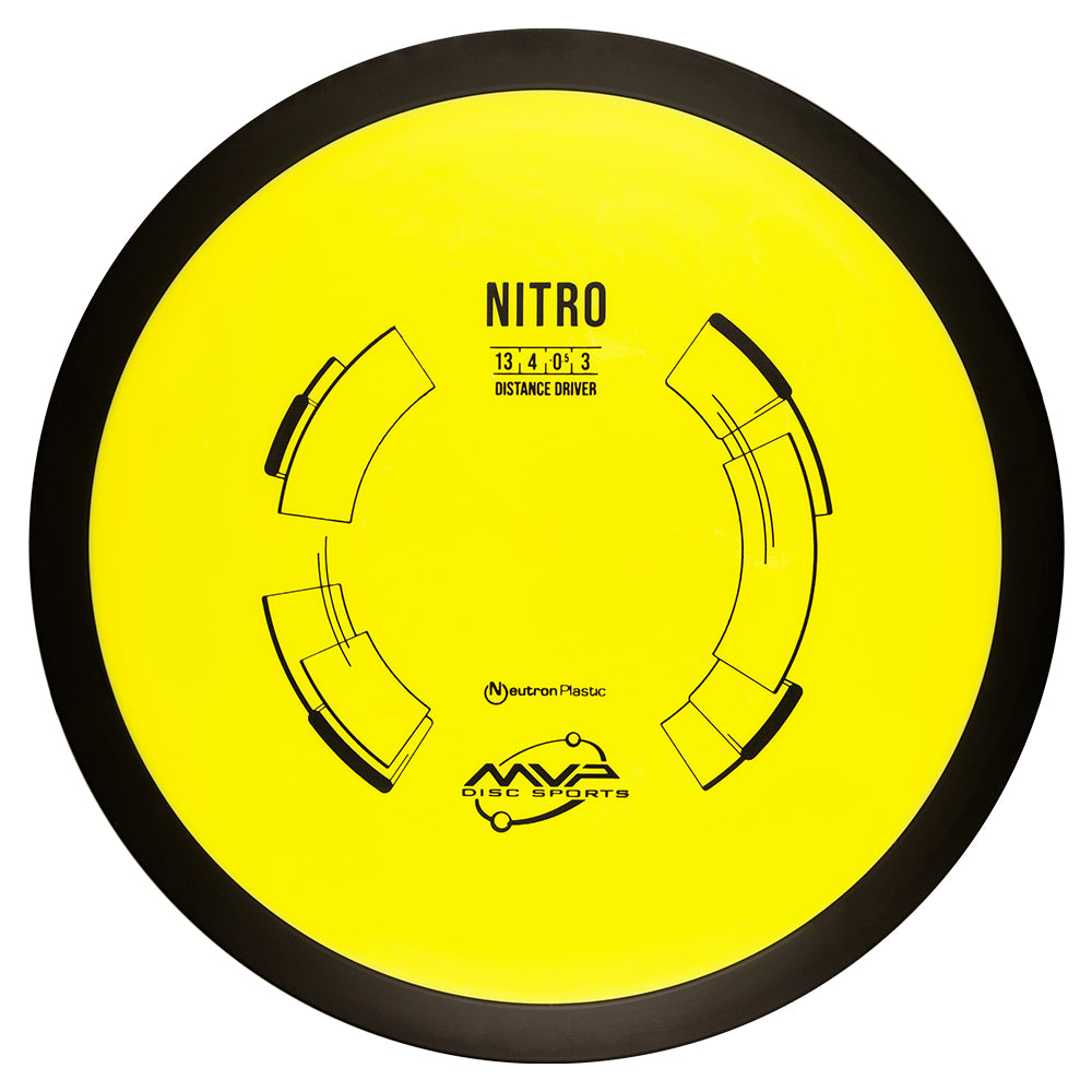 MVP Neutron Nitro in yellow with black rim and branding on a white background.