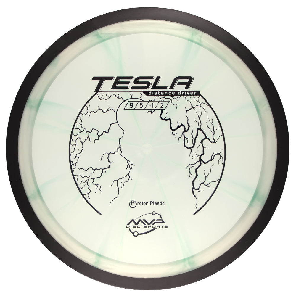 White disc with MVP Tesla Proton branding on a white background, 170-175g