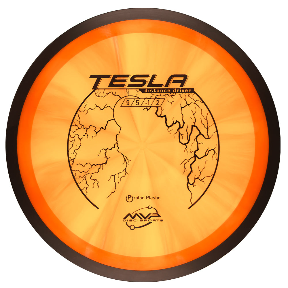 Orange disc with MVP Tesla Proton branding on a white background, 170-175g