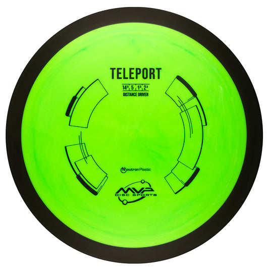 MVP Teleport Neutron in green on a white background
