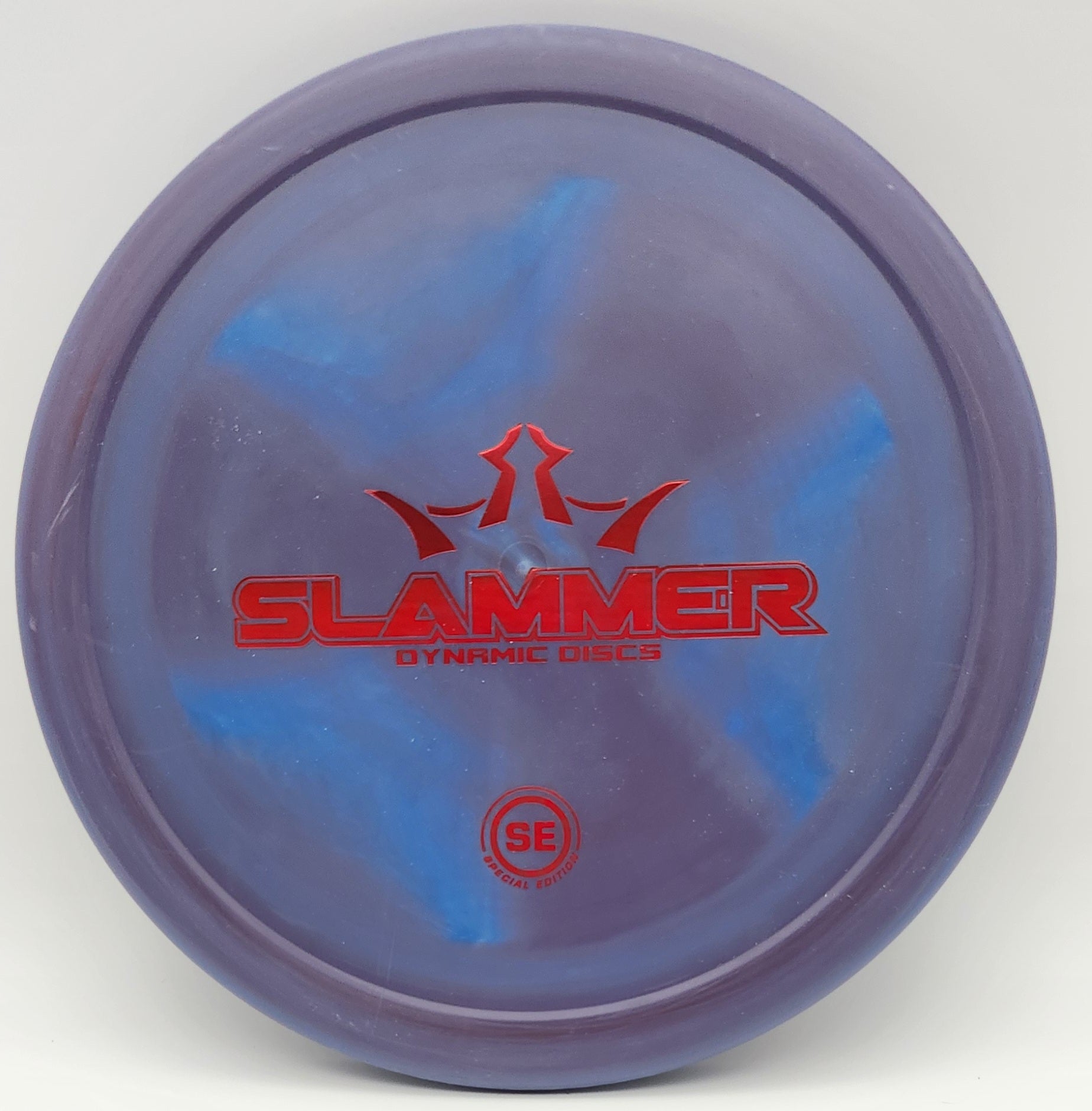 GEM #067 Dynamic Discs Slammer Special Edition Prototype.  Purple with blue swirls disc, red foil stamp. 174g. NEW - Rapid Fire Disc Golf