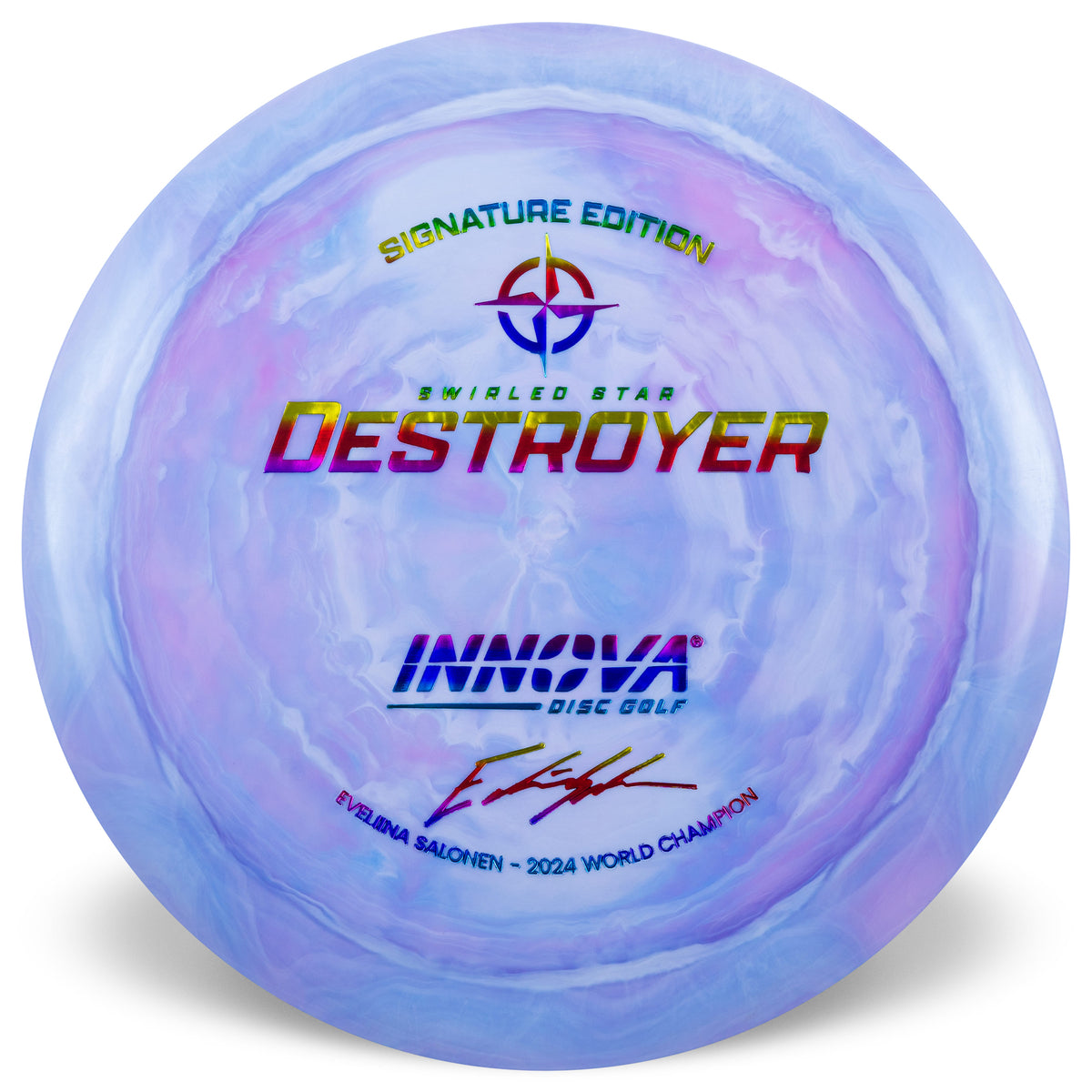The Innova FS Destroyer Star Swirl Eveliina Salonen Edition at Rapid Fire Disc Golf