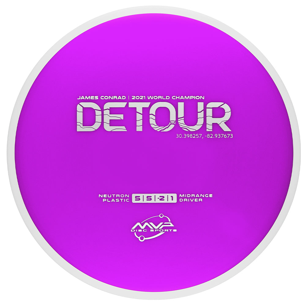 Purple disc, MVP Detour Neutron Disc on a white background