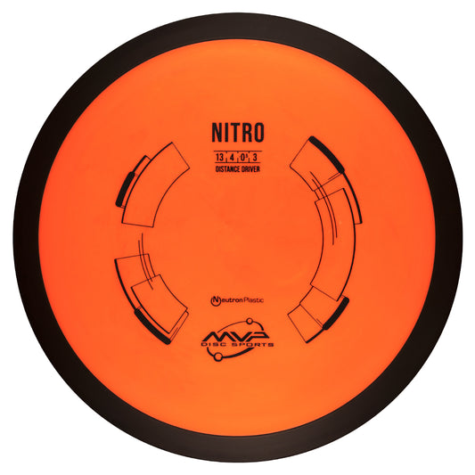 MVP Neutron Nitro in orange with black rim and branding on a white background.