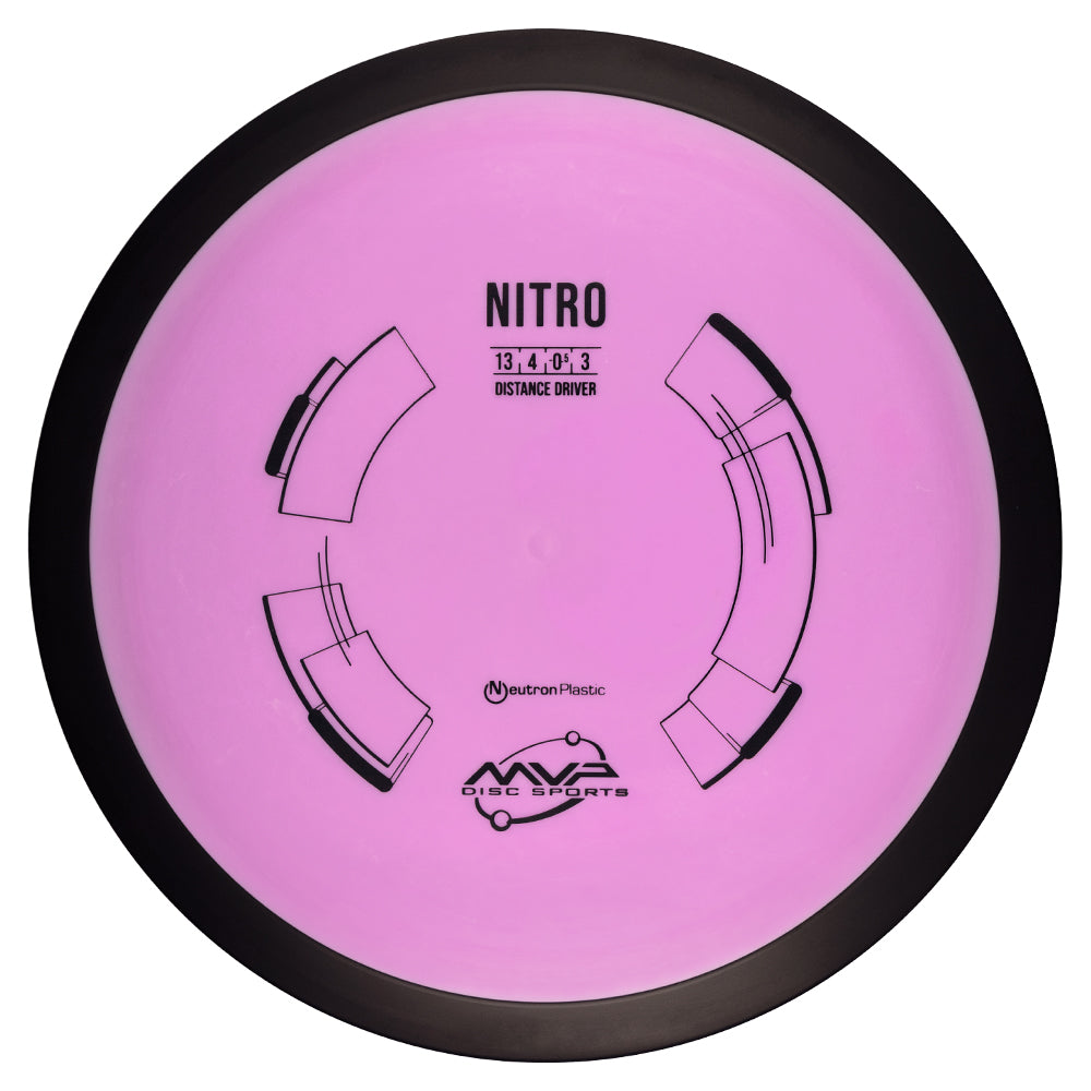 MVP Neutron Nitro in pink with black rim and branding on a white background.