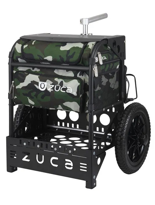 ZUCA Transit Cart, Blk w/Woodland Camo bag