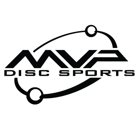 MVP Disc Sports logo with disc golf disc design on a white background